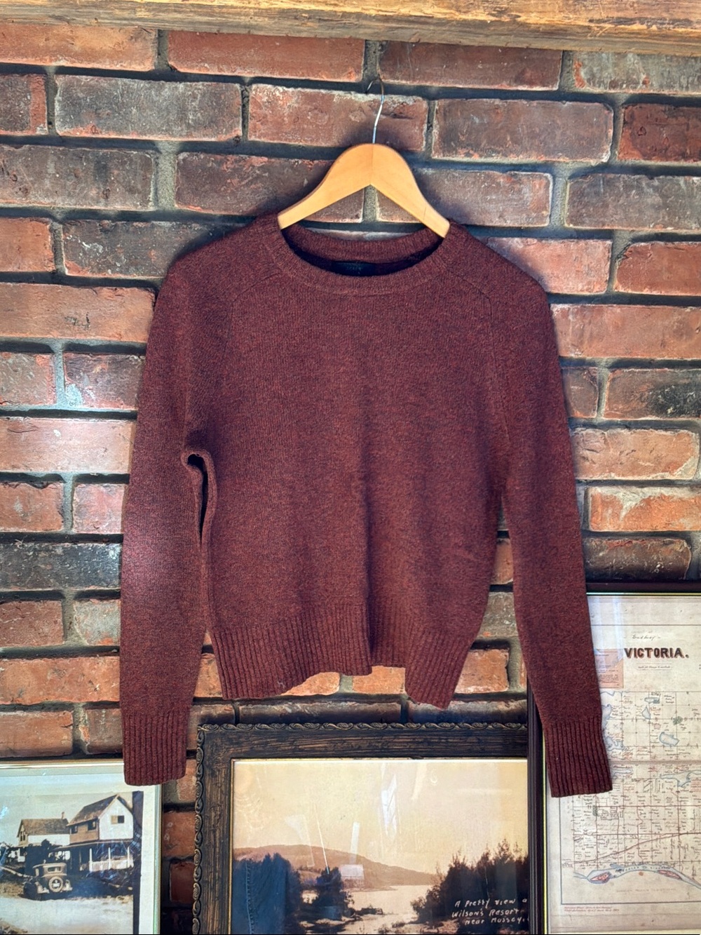 J. Crew Women's Crewneck Sweater in Deep Rust